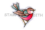 F-363-HK Stain Glass Robin